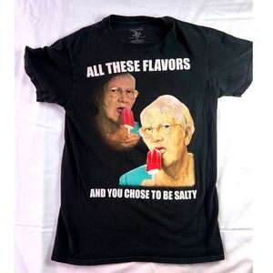 Walnut & 39th Graphic Tee Women Small Black Good Salty Meme Popsicle T-Shirt